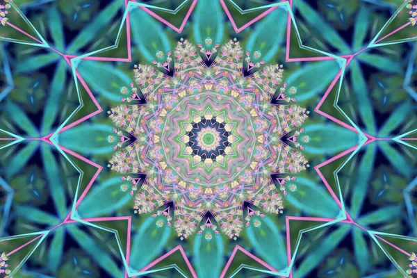 Barevné Abstraktní Pozadí Fantasy Mandala Koncept — Stock fotografie