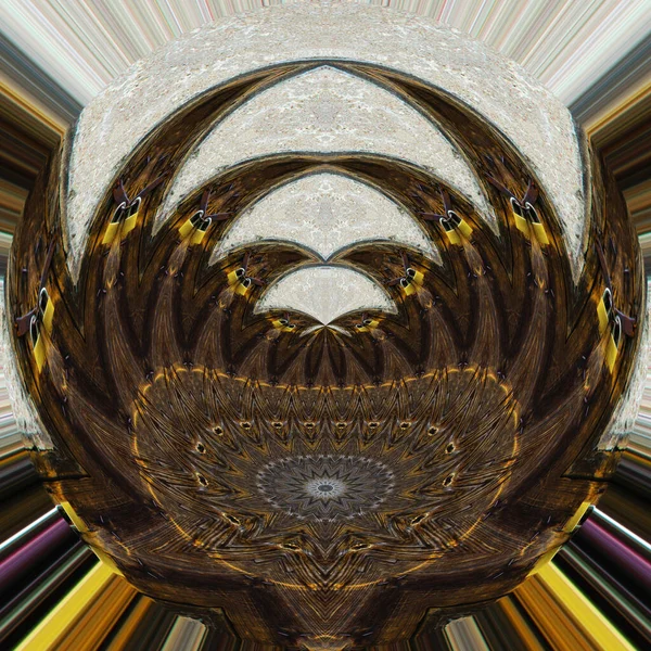 抽象的な万華鏡形の神秘的な背景 — ストック写真