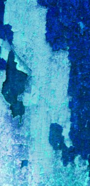 Çatlak mavi bir duvarın arka plan dokusu