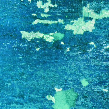 Çatlak mavi bir duvarın arka plan dokusu