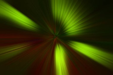 Dinamik ışık huzmeleri. Uzayda bir parlama perspektife giriyor