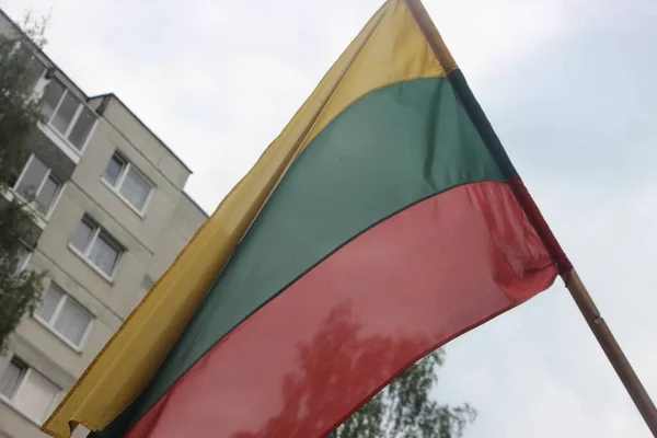 Flag Lithuania Outdoor View — Stock Photo, Image
