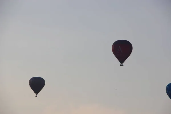 Varm Luft Ballonger Himlen — Stockfoto
