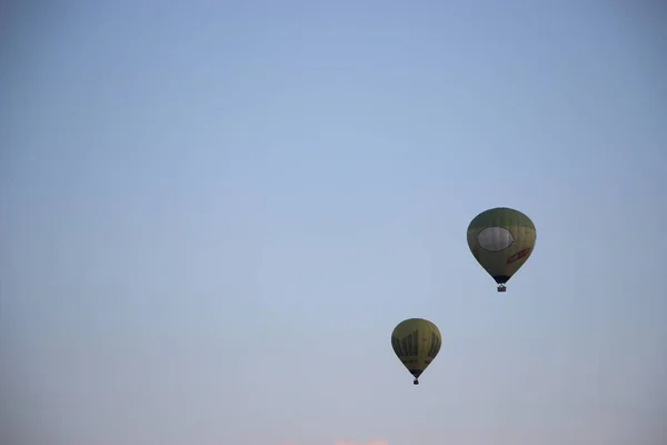 Balony Ogrzane Powietrze Widok Niebo — Zdjęcie stockowe