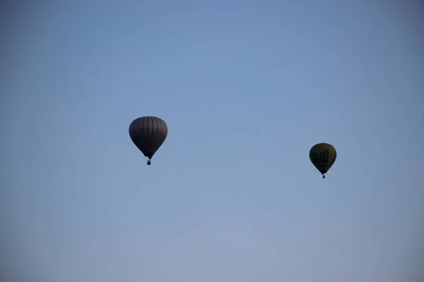 Balony Ogrzane Powietrze Widok Niebo — Zdjęcie stockowe