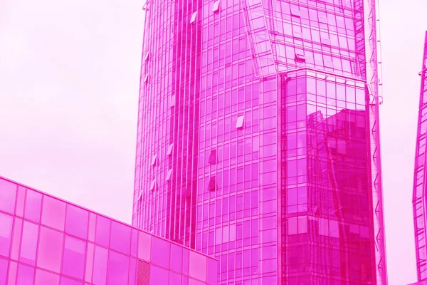 Абстрактный Городской Фон Розовых Тонах — стоковое фото