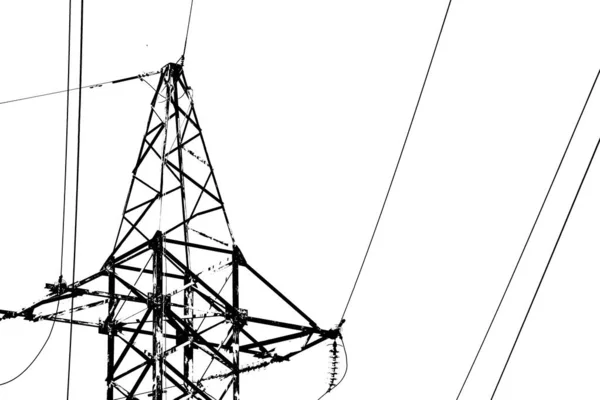 都市の概念や電力線の背景図 — ストック写真