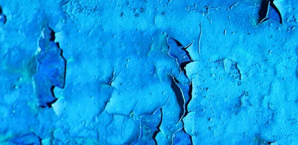 Textura Fondo Una Pared Azul Agrietada —  Fotos de Stock