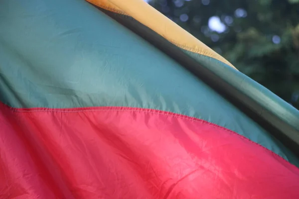 Прапор Літуанії Просто Неба — стокове фото