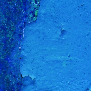 Çatlak mavi bir duvarın arka plan dokusu