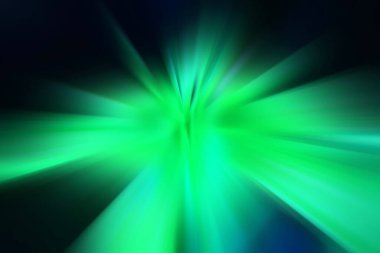 Dinamik ışık huzmeleri. Uzayda bir parlama perspektife giriyor
