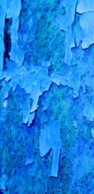 Çatlak mavi bir duvarın arka plan dokusu