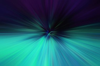 Dinamik ışık huzmeleri. Uzayda bir parlama perspektife giriyor