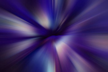 Dinamik ışık huzmeleri. Uzayda bir parlama perspektife giriyor