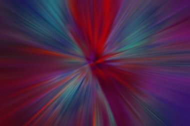 Dinamik ışık huzmeleri. Uzayda bir parlama perspektife giriyor