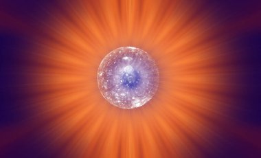 Soyut renkli arkaplan, daire şeklinde gezegen konsepti 