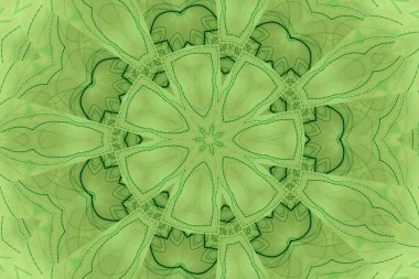 Çember çiçek desenli soyut leylak mandala