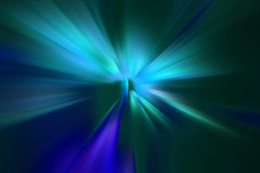 Dinamik ışık huzmeleri. Uzayda bir parlama perspektife giriyor