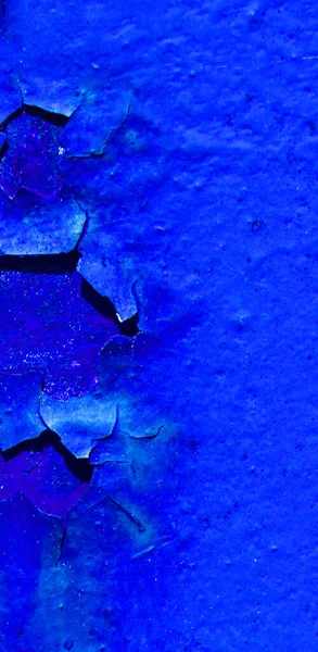 Textura Fondo Una Pared Azul Agrietada —  Fotos de Stock