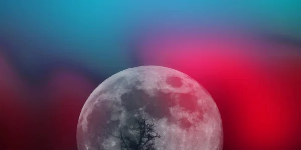 Μεγάλο Φεγγάρι Πλανήτης Έννοια Φόντο — Φωτογραφία Αρχείου