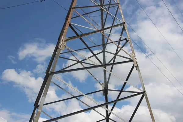 Conceito Urbano Visão Fundo Linha Energia — Fotografia de Stock