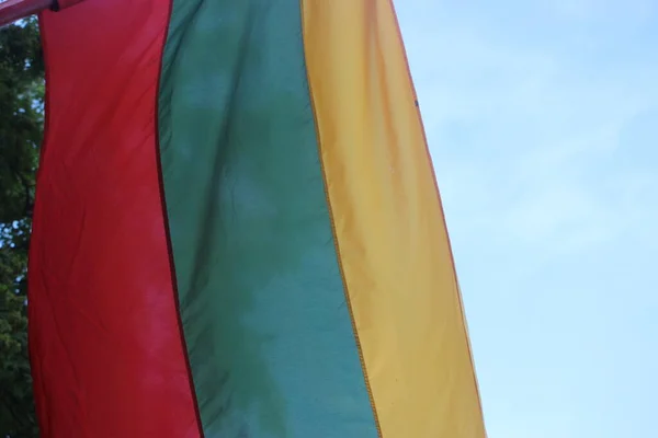 Прапор Літуанії Просто Неба — стокове фото