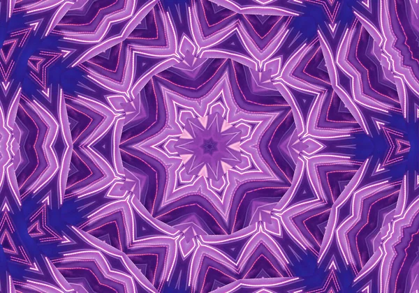 Abstract Lilac Mandala Circle Floral Pattern — Stock Photo, Image