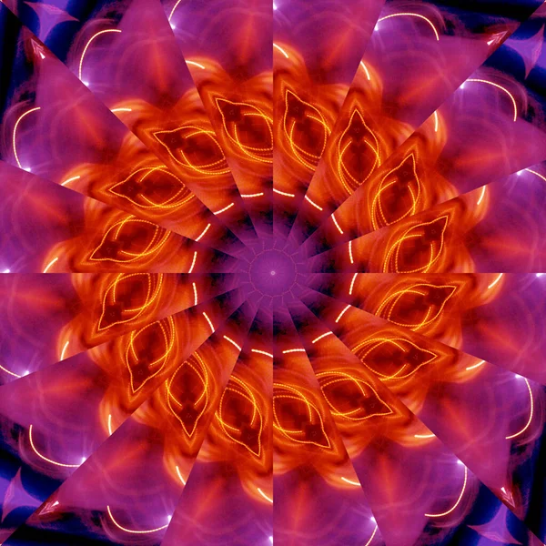 Çember Çiçek Desenli Soyut Leylak Mandala — Stok fotoğraf