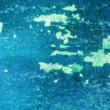 Çatlak mavi bir duvarın arka plan dokusu