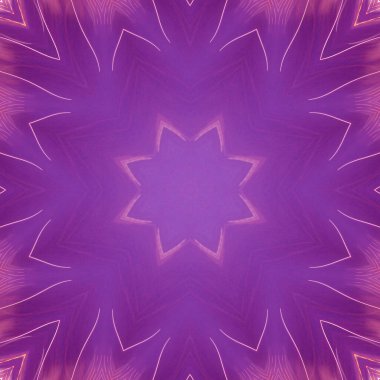 Çember çiçek desenli soyut leylak mandala