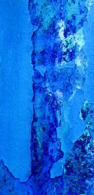 Çatlak mavi bir duvarın arka plan dokusu