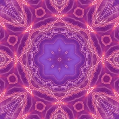 Çember çiçek desenli soyut leylak mandala