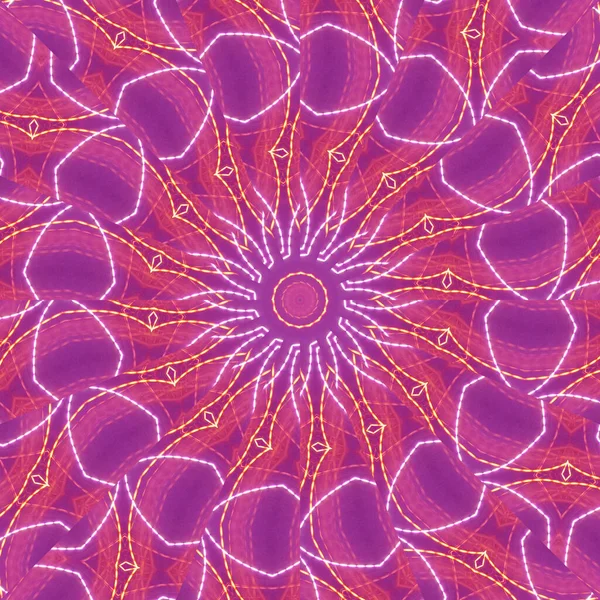 Mandala Lilás Abstrato Com Padrão Floral Círculo — Fotografia de Stock