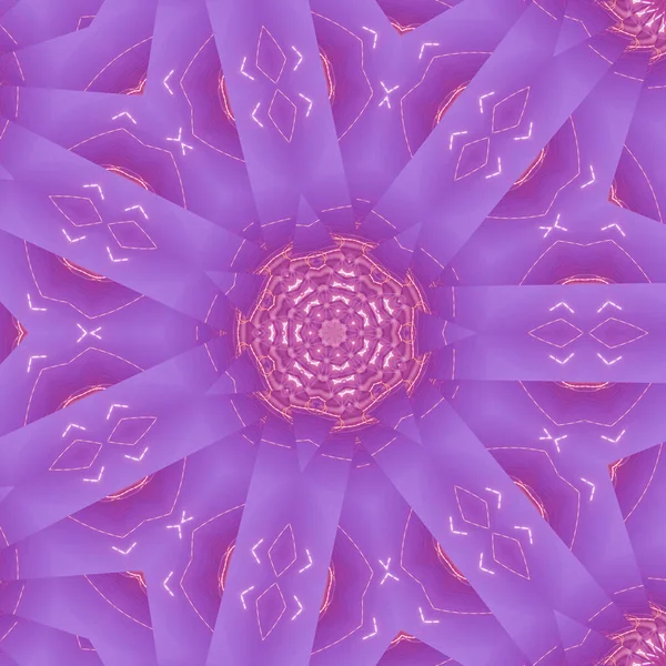 Abstract Lilac Mandala Circle Floral Pattern — Stock Photo, Image