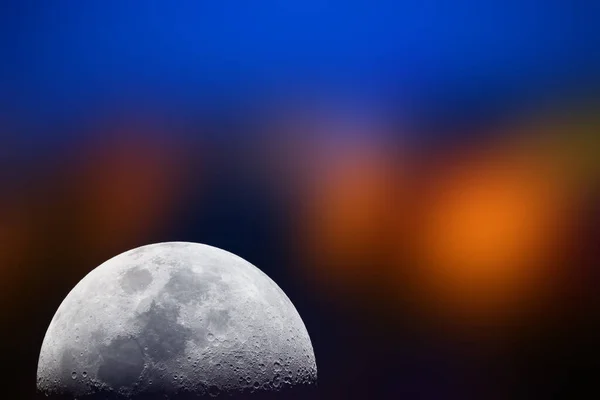 Великий Місяць Концептуальний Фон Планети — стокове фото