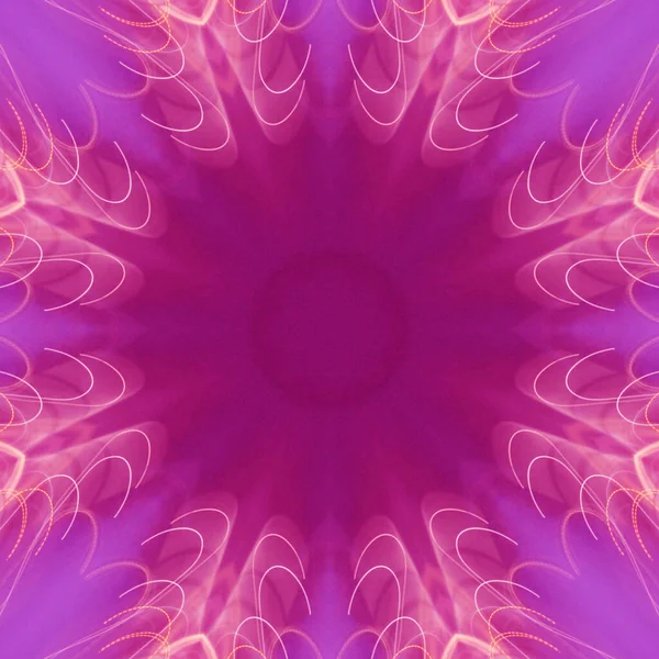 Abstract Lilac Mandala Circle Floral Pattern — 스톡 사진