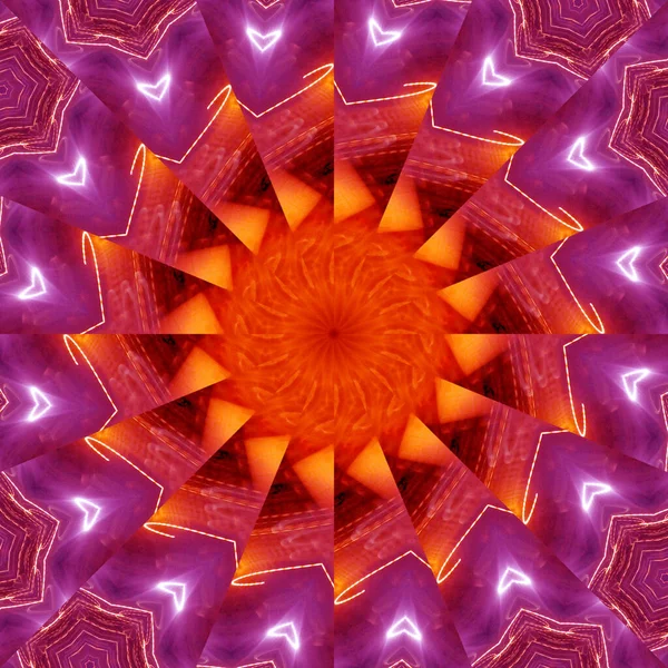 Çember Çiçek Desenli Soyut Leylak Mandala — Stok fotoğraf