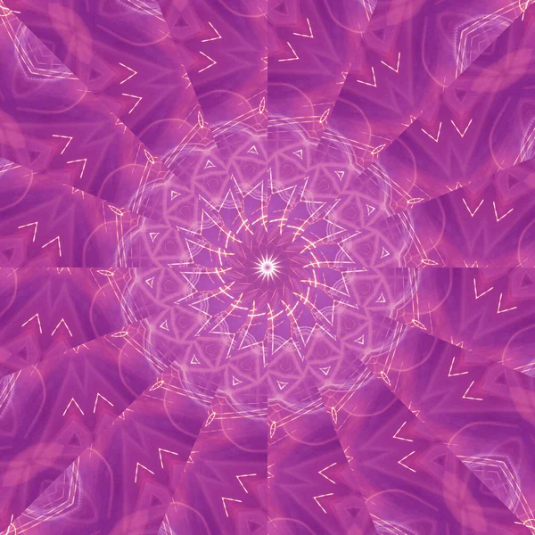 Abstract Lilac Mandala Circle Floral Pattern — Stock Photo, Image