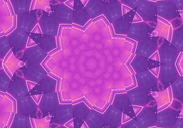 Abstract Lilac Mandala Circle Floral Pattern — Stock Photo, Image