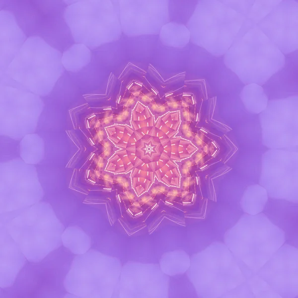 Mandala Lilas Abstrait Avec Motif Floral Cercle — Photo