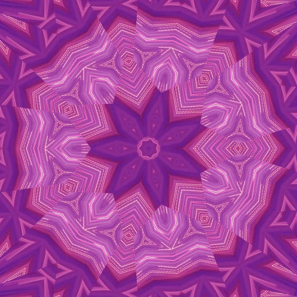 Mandala Lilas Abstrait Avec Motif Floral Cercle — Photo