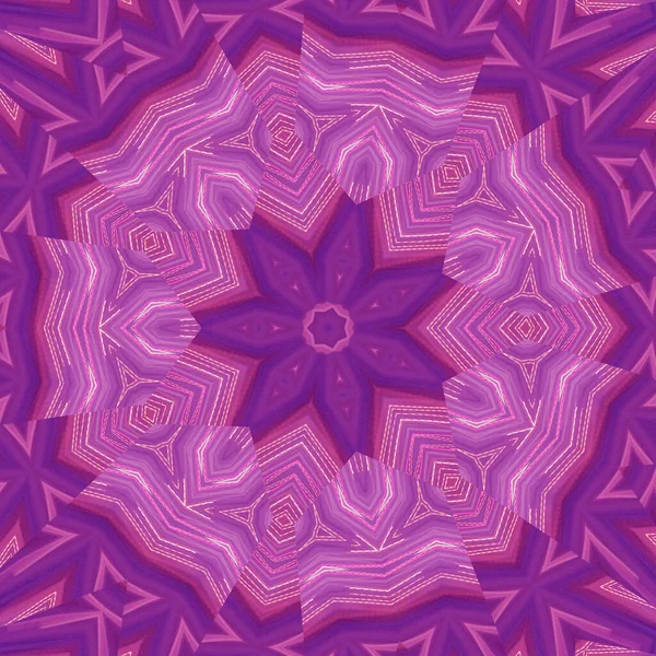 Abstract Lilac Mandala Circle Floral Pattern — Stock Photo, Image