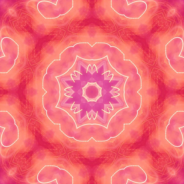 Mandala Lilas Abstrait Avec Motif Floral Cercle — Photo