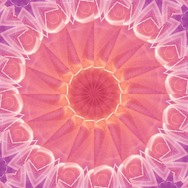 Abstract Lilac Mandala Circle Floral Pattern — 图库照片