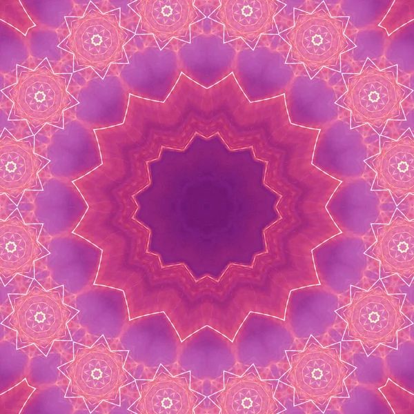 Mandala Abstracto Lila Con Patrón Floral Círculo — Foto de Stock