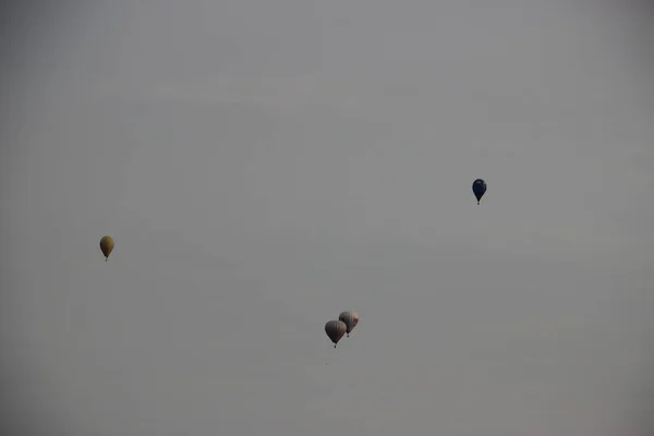 Vue Sur Les Montgolfières Dans Ciel — Photo