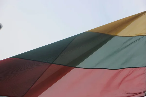 Vlag Van Litouwen Buitenaanzicht — Stockfoto