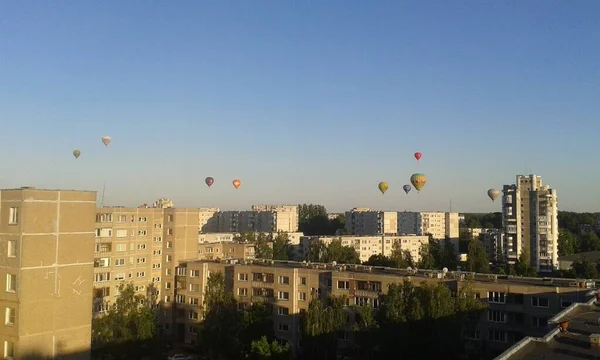 Mongolfiere Vista Nel Cielo — Foto Stock