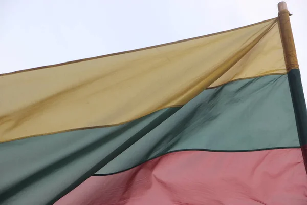 Flag Lithuania Outdoor View — 스톡 사진