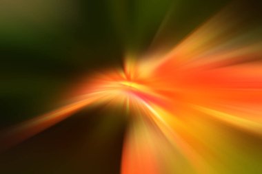 Dinamik ışık huzmeleri. Uzayda bir parlama perspektife giriyor